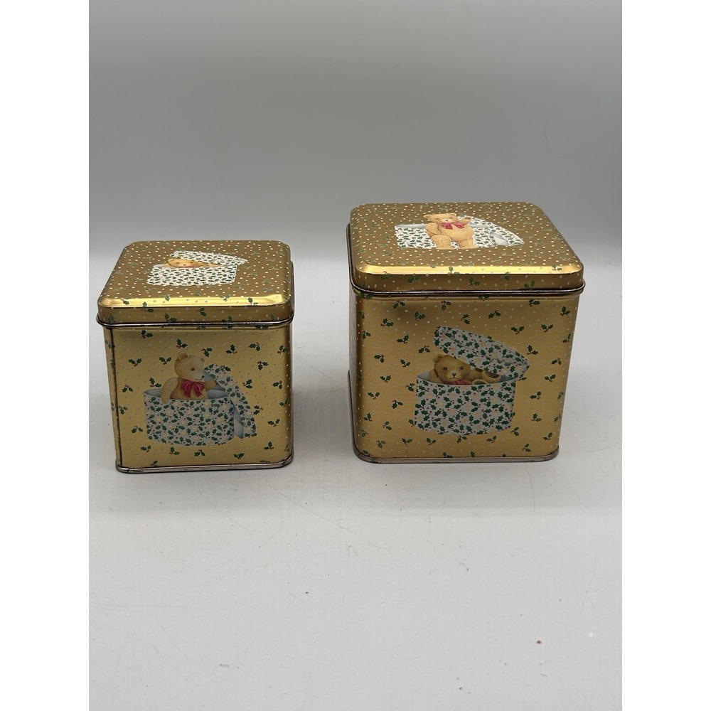 Vintage Department 56 Dept 56 Christmas Tin Container For Ornaments